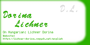 dorina lichner business card